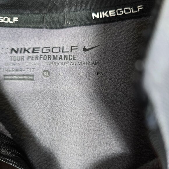 Nike‎ Golf Tour Performance 1/4 Zip Pull Over Sweatshirt XL Men Gray Long Sleeve - Picture 8 of 8